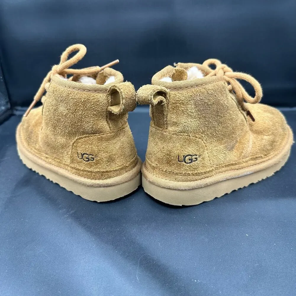 UGG Childrens Brown Chestnut Boots Size 11 US Zipper and Tie